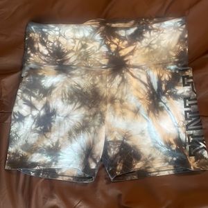 NWOT Tie dye PINK biker shorts